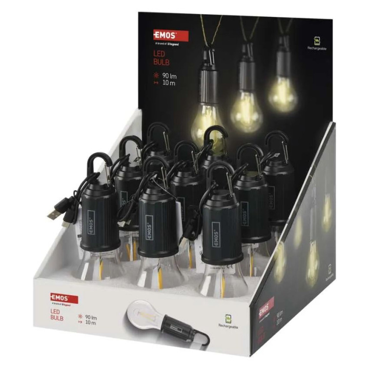 P4719 LED nabíjacia žiarovka 90lm