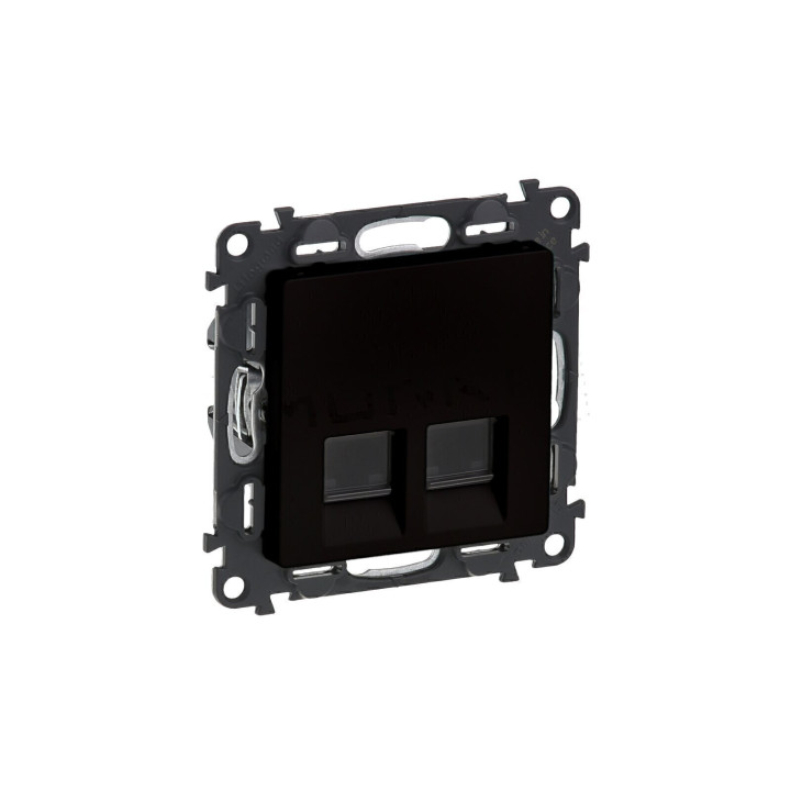 Val 756343 zásuvka dátová 2xRJ45 cat6E čierna Valena life