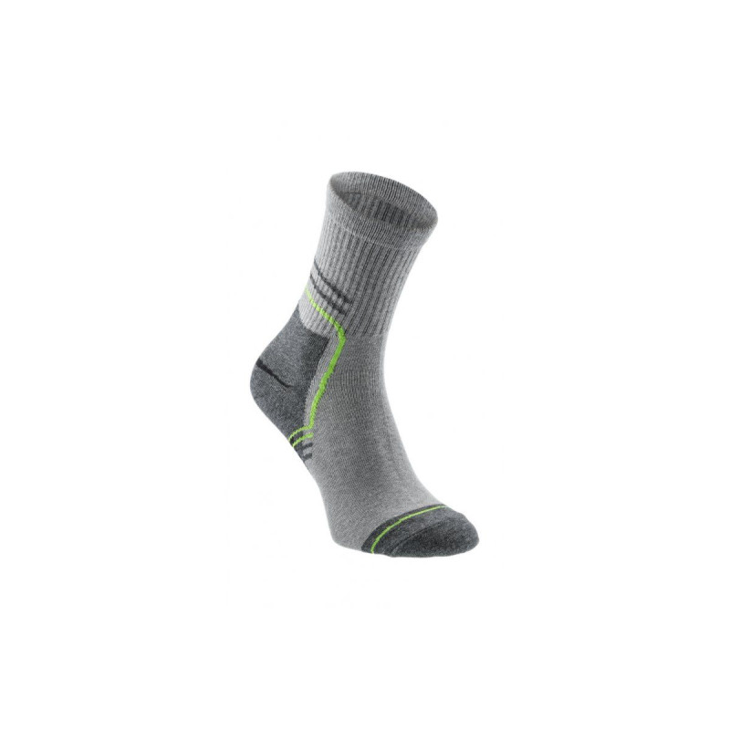 HT5K453-1 45-46 dlhé ponožky svetlošedá/zelená  (3 páry/balenie)