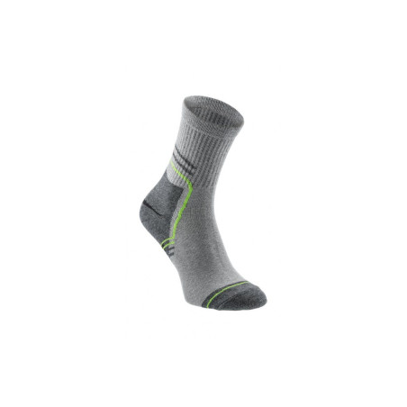 HT5K453-1 45-46 dlhé ponožky svetlošedá/zelená  (3 páry/balenie)