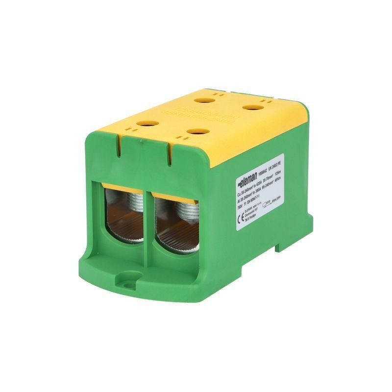 TUK41695PE zeleno-žltá  4x16-95mm2   245A rozdelovacia svorka