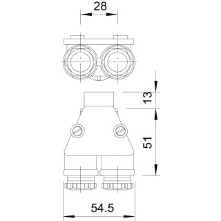 OBO 2024160 vývodka dvojitá