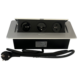 OR-GM-9033/G zásuvkový modul 3x230V strieborný