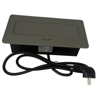 OR-GM-9033/GR Nábyt.3x2P+E zásuvka zapustená grafit