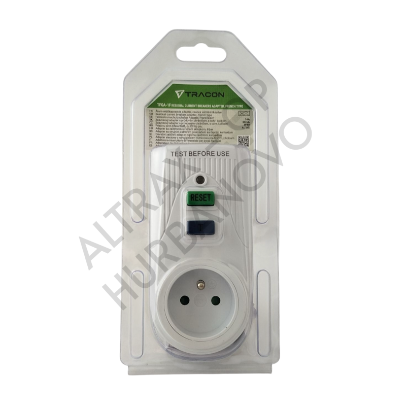 Tracon TFGA-1F adapter s prúdovým chráničom